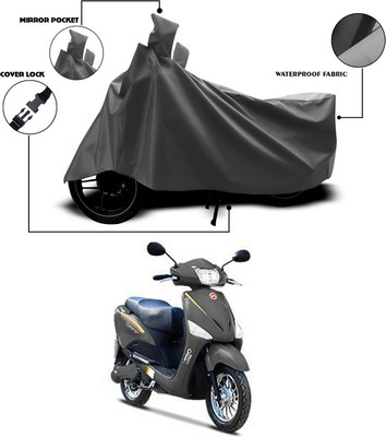 ANTHUB Waterproof Two Wheeler Cover for Hero(Electric Optima, Grey)