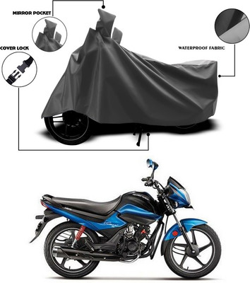 SEBONGO Waterproof Two Wheeler Cover for Hero(Splendor I Smart, Grey)