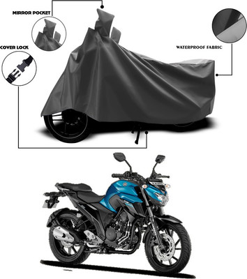 ANTHUB Waterproof Two Wheeler Cover for Yamaha(FZ, Grey)