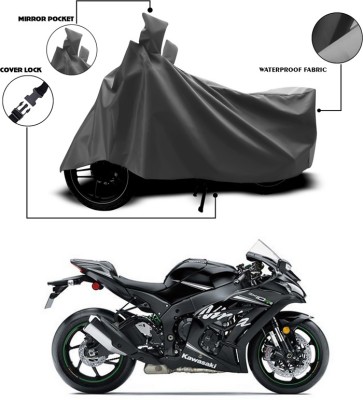 SEBONGO Waterproof Two Wheeler Cover for Kawasaki(Ninja, Grey)