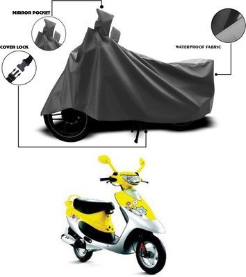 ANTHUB Waterproof Two Wheeler Cover for TVS(Scooty Pep+, Grey)