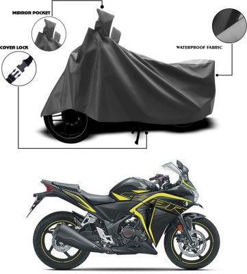 ANTHUB Waterproof Two Wheeler Cover for Universal For Bike(CBR 250R, Grey)