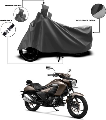 ANTHUB Waterproof Two Wheeler Cover for Suzuki(intruder 150, Grey)