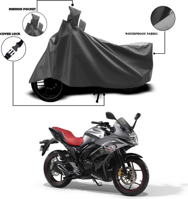 ANTHUB Waterproof Two Wheeler Cover for Suzuki(Gixxer SF, Grey)
