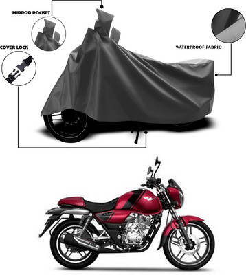 SEBONGO Waterproof Two Wheeler Cover for Bajaj(V15, Grey)