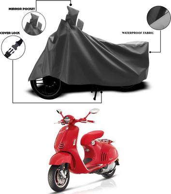 ANTHUB Waterproof Two Wheeler Cover for Vespa(Vespa, Grey)