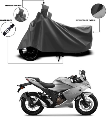 ANTHUB Waterproof Two Wheeler Cover for Suzuki(Gixxer SF, Grey)