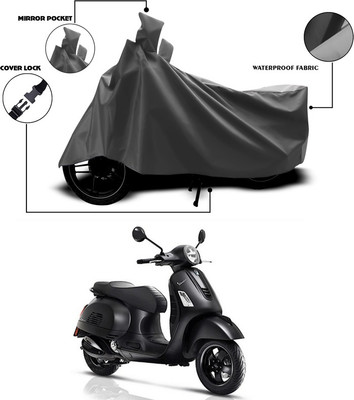 ANTHUB Waterproof Two Wheeler Cover for Vespa(Vespa, Grey)