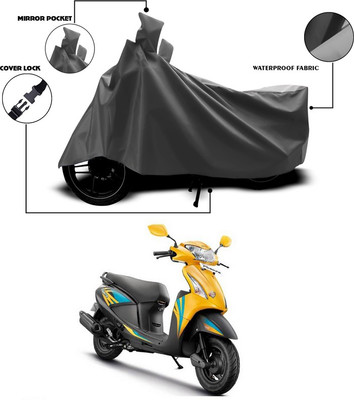 SEBONGO Waterproof Two Wheeler Cover for Hero(Pleasure, Grey)