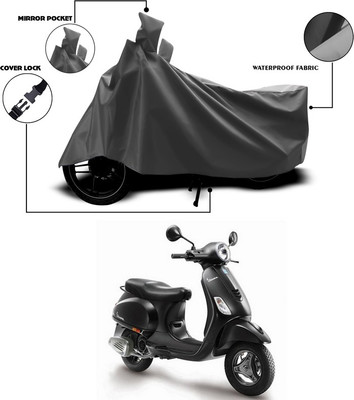 ANTHUB Waterproof Two Wheeler Cover for Vespa(Piaggio Vespa, Grey)