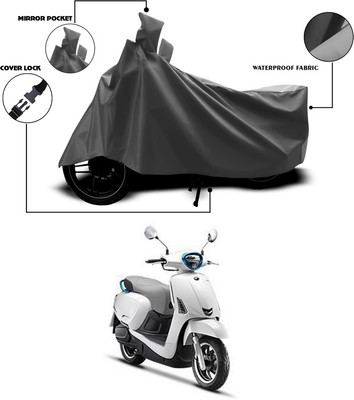 SEBONGO Waterproof Two Wheeler Cover for 22Motors(Flow, Grey)