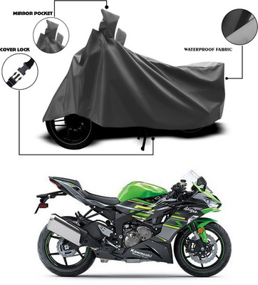 ANTHUB Waterproof Two Wheeler Cover for Kawasaki(Ninja, Grey)