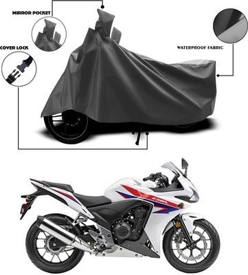 ANTHUB Waterproof Two Wheeler Cover for Honda(CB 500, Grey)