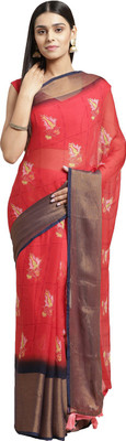 Shaily Retails Self Design Bollywood Georgette Saree(Red)