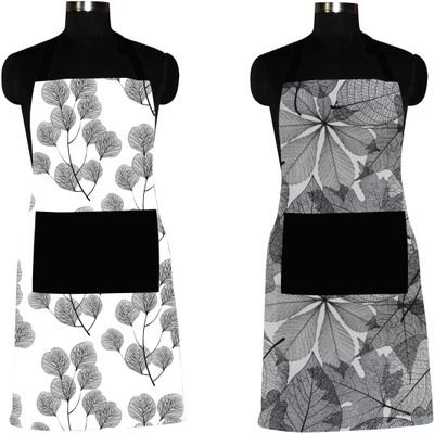 Flipkart SmartBuy Cotton Home Use Apron - Free Size(Black, White, Pack of 2)