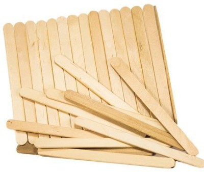 SEAHAVEN Natural Wooden Ice Cream Sticks,Candy Stick For HobbyCrafts, Project Work, Scrapbooking & DIY Crafts ( 50 Sticks )