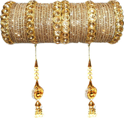 RENOY Metal Zircon Bangle Set(Pack of 34)
