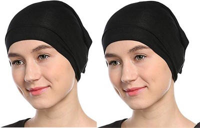 MONATI Solid Skull Cap Cap(Pack of 2)