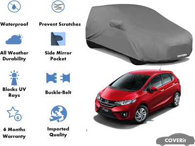 Coverit Car Cover For Honda Jazz (With Mirror Pockets)(Grey, For 2020 Models)