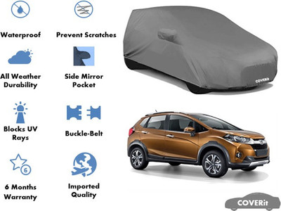 Coverit Car Cover For Honda WR-V (With Mirror Pockets)(Grey)