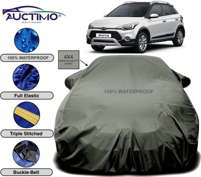 AUCTIMO Car Cover For Hyundai i20 Active (With Mirror Pockets)(Green)
