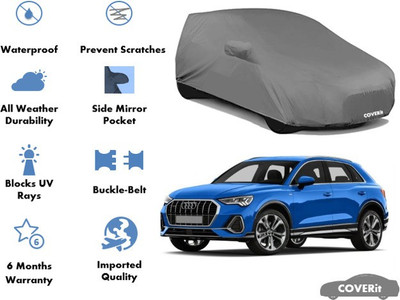 Coverit Car Cover For Audi Q5, SQ5 (With Mirror Pockets)(Grey)