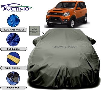 AUCTIMO Car Cover For Mahindra Nuvosport (With Mirror Pockets)(Green)