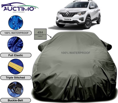 AUCTIMO Car Cover For Renault Triber (With Mirror Pockets)(Green)