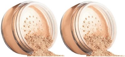 LAVIO R Sivanna Smooth Loose Powder Makeup Transparent Finishing Oil Control Waterproof For Face Finish Setting With Cosmetic Puff Compact P1 (set of 2pc) Compact(Skin Color, 20 g)