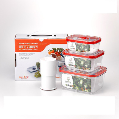 Hulock Plastic Utility Container  - 100 ml, 200 ml, 500 ml(Pack of 3, Red)