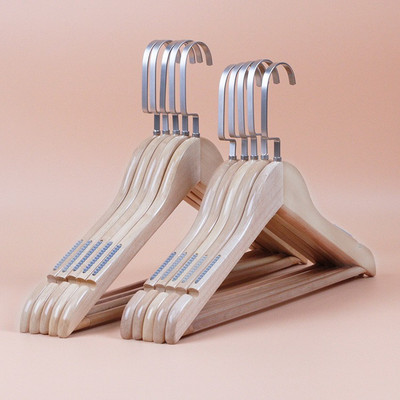 Ganpati Hangers Eco Friendly Italian Design Wooden Hanger Wooden Dress Pack of 10 Hangers For  Dress(Beige)