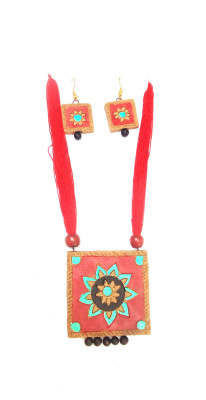 simonart and printing Plastic Brown Jewellery Set(Pack of 1)