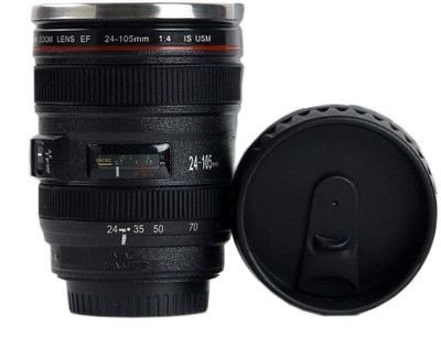 Bazaar Gali Camera Lens Plastic, Stainless Steel Coffee Mug(350 ml)