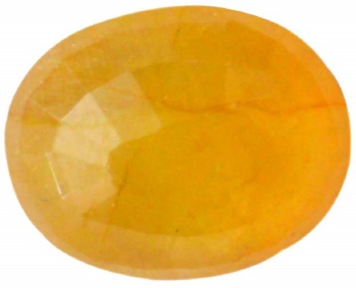 Aanya Jewels Natural Yellow Sapphire Pukhraj 7.25 to 7.5 Ratti Certified Energized Loose Gemstone for Men Sapphire Stone