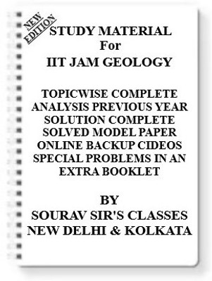 IIT JAM GEOLOGY [ PACK OF 6 BOOKS ] Study Material +MODEL SOLVED PAPERS+SUGGESTION PAPERS+PREVIOUS YEAR SOLVES+VIDEO PRERECORDED LECTURES BACKUP ONLINE(Spiral, SOURAV SIR'S CLASSES)