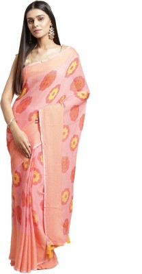 Shaily Retails Self Design Bhagalpuri Georgette Saree(Pink)