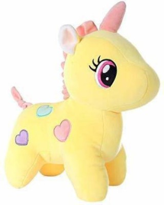 JAI MATA DI Unicorn Plush Toy Stuffed Animal Pillow Cushion Soft Toys for Baby Kids Medium 30 cm YELLOW  - 25 cm(Yellow)