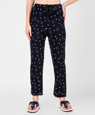 Christy World Printed Women Dark Blue Track Pants