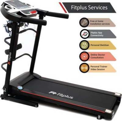 Fitplus FSRM0701M (2HP Peak Power) Massager,Easy Lubrication with Free Diet Plan, Trainer & Installation Services Treadmill