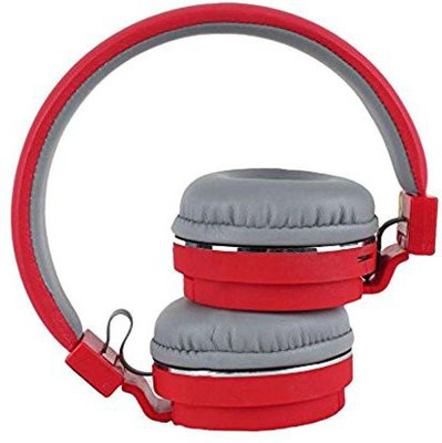 XITARA SH-12 Foldable On-Ear Wireless Stereo Bluetooth Headphones Bluetooth & Wired(Red, On the Ear)