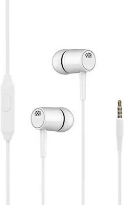 Meyaar Mobile Life Metal in-Ear Earbuds with High Bass For All Wired Headset(White, In the Ear)