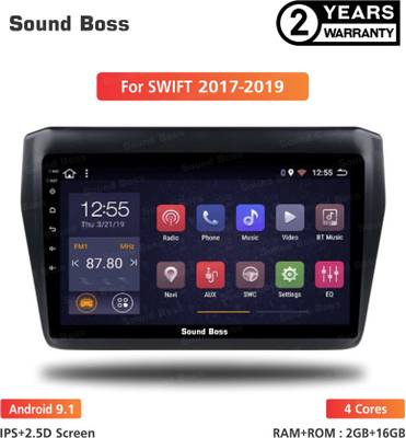 Sound Boss Androidify 3rd Generation 9" Inch Android 9.1(1GB/16GB) For Maruti Suzuki Swift 2017-2019 Android Car Stereo (Double Din) Car Stereo