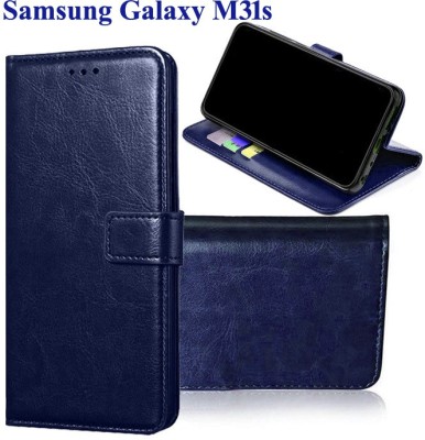 Openbuy Flip Cover for Samsung Galaxy M31s(Blue, Magnetic Case, Pack of: 1)