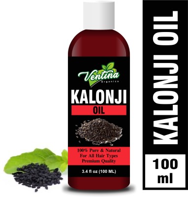 Ventina Organics Cold Pressed Kalonji (Black Seed Oil) for Healthy Hairs and Skin -100 ML Hair Oil(100 ml)