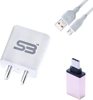 SB Wall Charger Accessory Combo for Mobile, Laptop, Tablet, Gaming Device, Audio And Video Device(White)