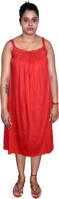 Piyali's Creation Women's Women Nighty(Red)