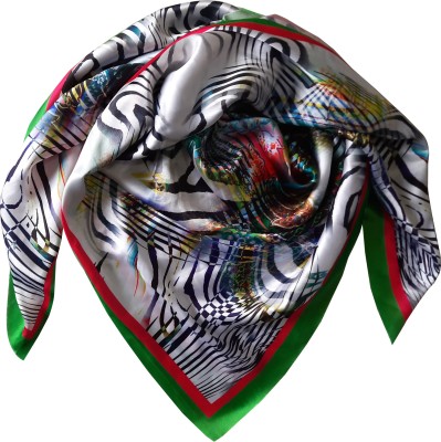 PAPIHA Printed Satin Blend Women Scarf