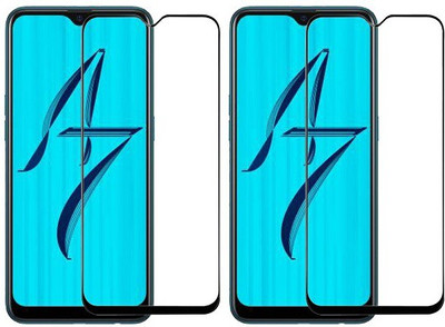 KARTRAY Edge To Edge Tempered Glass for Oppo A7(Pack of 2)