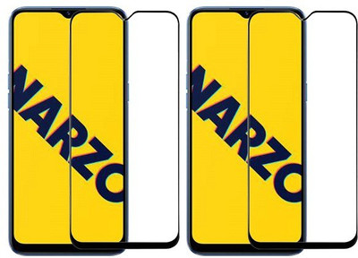 KARTRAY Edge To Edge Tempered Glass for Realme Narzo 10A(Pack of 2)