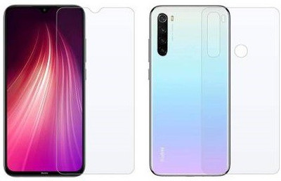 WowSimp Front and Back Tempered Glass for Mi Redmi Note 8(Pack of 1)